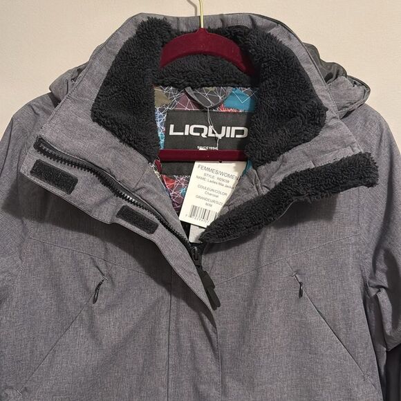 Grey and Black Liquid Ski Jacket Size Medium - Picture 2 of 11